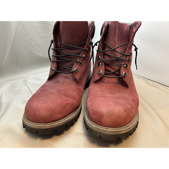 Timberland 6608 A6" Men's Classic Boot - Red, Size US 13M - Picture 3 of 8
